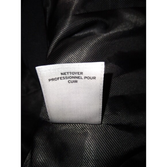 TREASURE & BOND Black Leather Motorcycle Jacket, 2 Zip Pockets Size XS - Picture 9 of 9